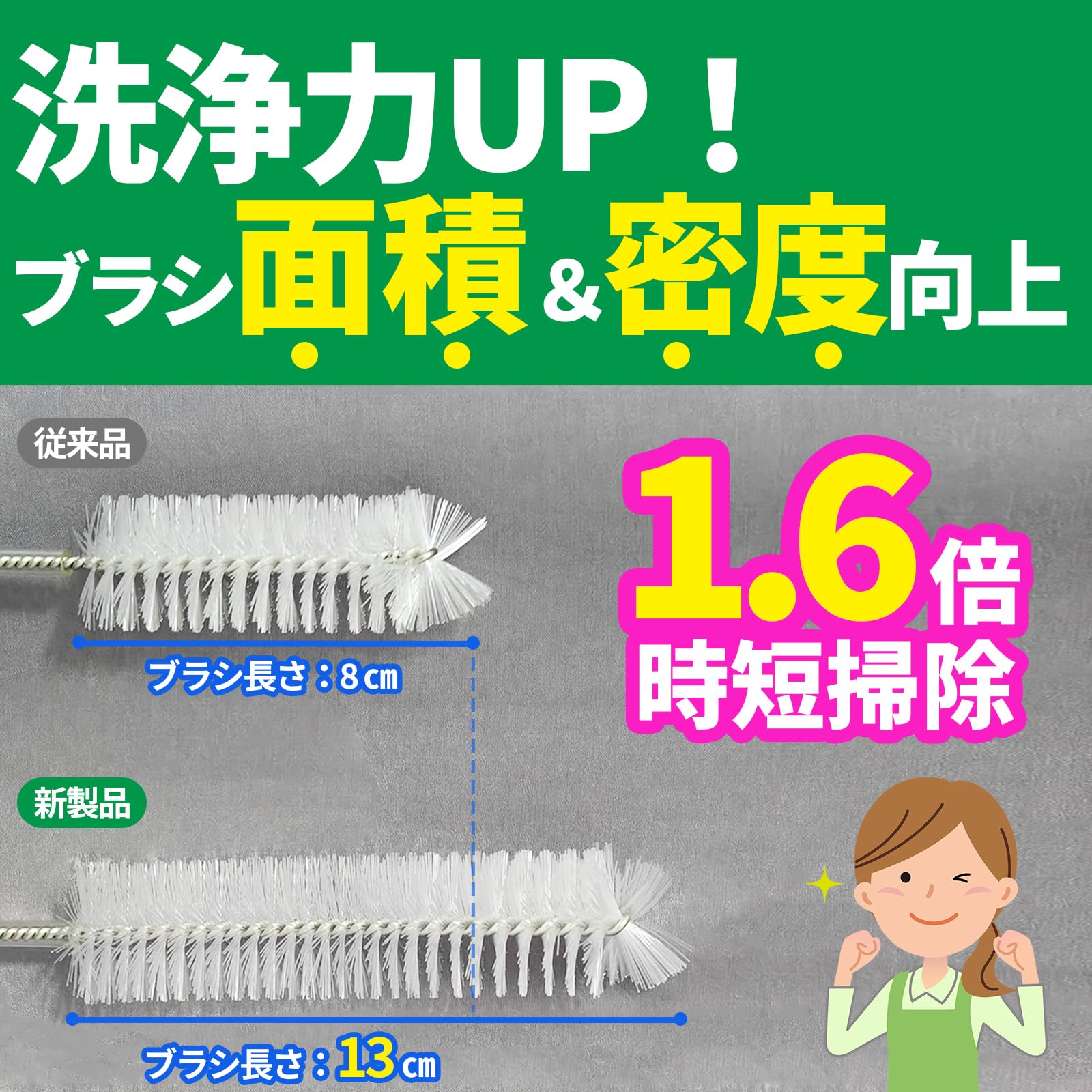 Amazon.co.jp: 【洗浄力1.6倍向上・毛の密度＆面積UP】 Larusea
